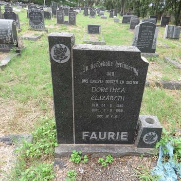 FAURIE Dorethea Elizabeth 1940-1958