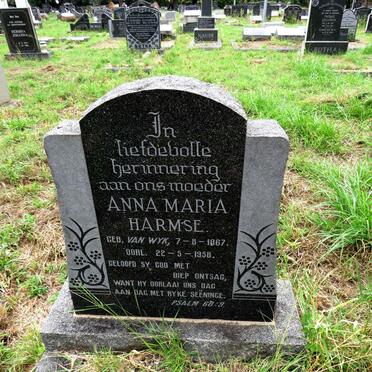 HARMSE Anna Maria nee VAN WYK 1867-1958