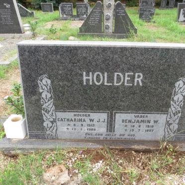 HOLDER Benjamin W. 1910-1957 & Catharina W.J.J. 1913-1985