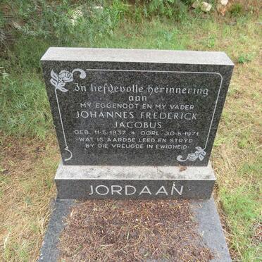JORDAAN Johannes Frederick Jacobus 1937-1971
