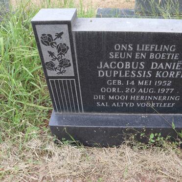 KORFF Jacobus Daniel Du Plessis 1952-1977