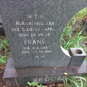 KRUGER Frans 1952-1989