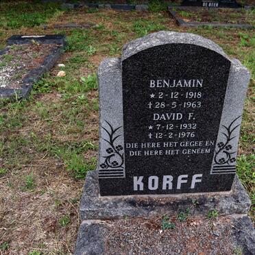 KORFF Benjamin 1918-1963 :: KORFF David F. 1932-1976