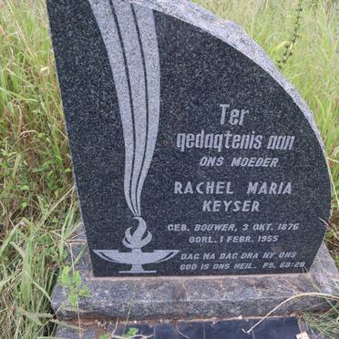KEYSER Rachel Maria nee BOUWER 1876-1955