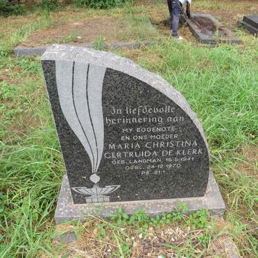 KLERK Maria Christina Gertruida, de nee LANDMAN 1941-1970