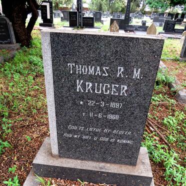 KRUGER Thomas R.M. 1897-1968