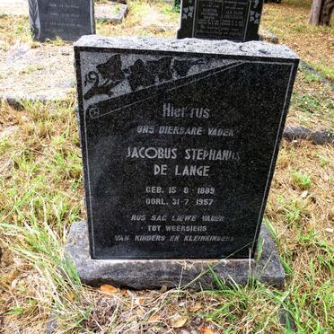 LANGE Jacobus Stephanus, de 1889-1957