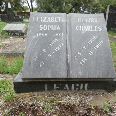 LEACH Henry Charles 1908-1980 & Elizabeth Sophia LEE 1914-1972