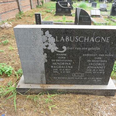 LABUSCHAGNE Jacobus Johannes 1903-1972 & Hendrina Magdalena 1907-1977