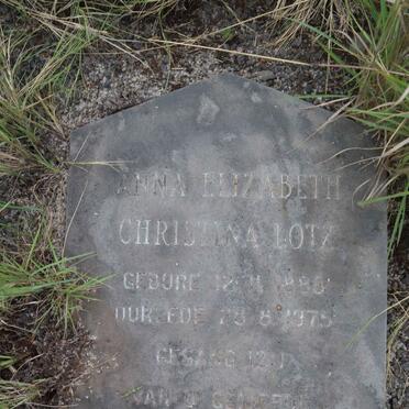 LOTZ Anna Elizabeth Christina 1886-1975