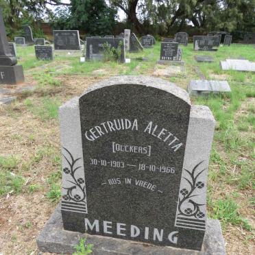 MEEDING Gertruida Aletta nee OLCKERS 1903-1966
