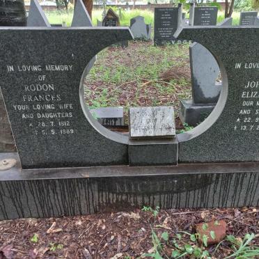 MICHELL Rodon Frances 1912-1989 & Johanna Elizabeth 1910-2003