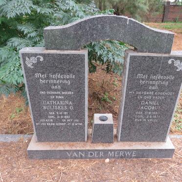 MERWE Daniel Jacobus, van der 1880-1971 & Catharina Buijskes O. 1911-1992