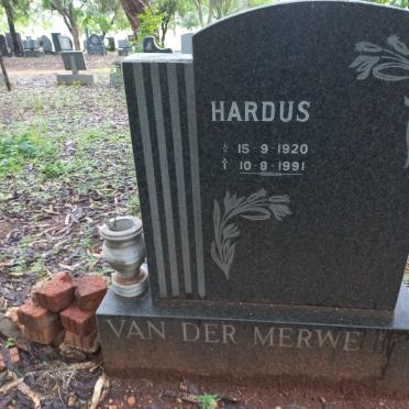 MERWE Hardus, van der 1920-1991