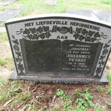 MEYER Johannes Petrus, de 1928-1970