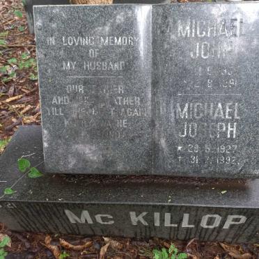 McKILLOP Michael John 195?-1991 :: Michael Joseph 1927-1992