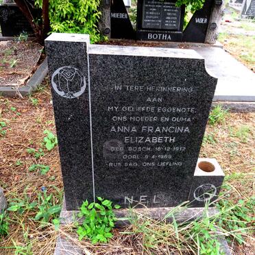 NEL Anna Francina Elizabeth nee BOSCH 1912-1969