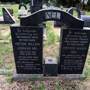 NEL Pieter Willem Adriaan 1887-1963 & Hester Maria MARITZ 1890-1959