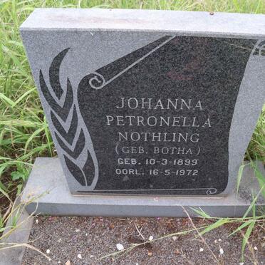 NOTHLING Johanna Petronella nee BOTHA 1899-1972