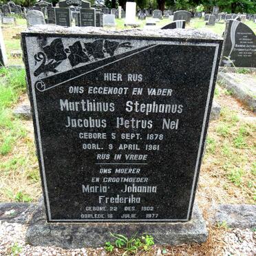 NEL Marthinus Stephanus Jacobus Petrus 1878-1961 & Maria Johanna Frederika 1902-1977