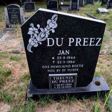 PREEZ Theunis, du 1924-2003 :: DU PREEZ Jan 1944-1984