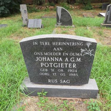 POTGIETER Johanna A.G.M. 1904-1985