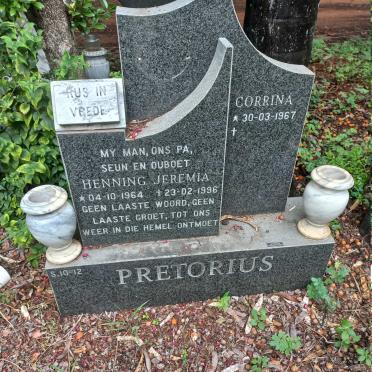 PRETORIUS Henning Jeremia 1964-1996 & Corrina 1967-