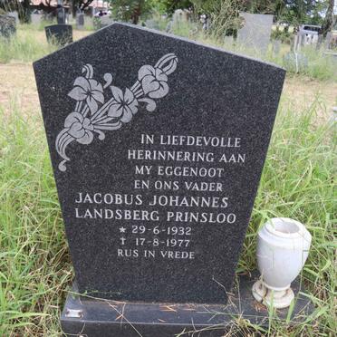 PRINSLOO Jacobus Johannes Landsberg 1932-1977
