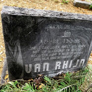 RHIJN Jan, van 1891-1965