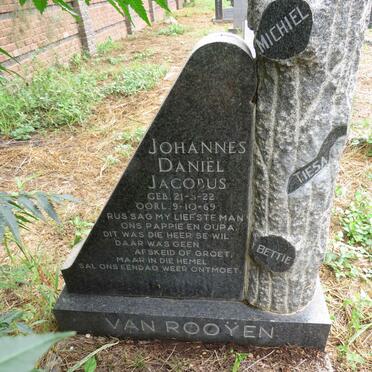 ROOYEN Johannes Daniel Jacobus, van 1922-1969