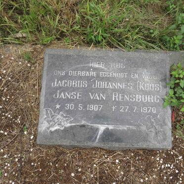 RENSBURG Jacobus Johannes, Janse van 1907-1970 