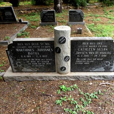 RENSBURG Cathleen Susan, Jansen van 1895-1989 :: BOTHA Marthinus Johannes 1913-1972 