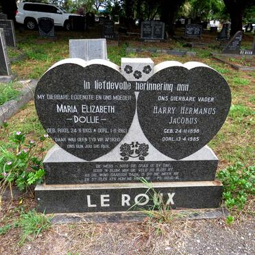 ROUX Harry Hermanus Jacobus, le 1898-1985 & Maria Elizabeth ROOS 1903-1963