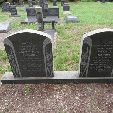 SNYMAN Jacobus Philippus 1883-1970 & Wilhelmina Susanna LABUSCHAGNE 1896-1975