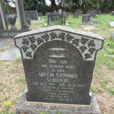 SCHEEPERS Gideon Stephanus 1884-1966