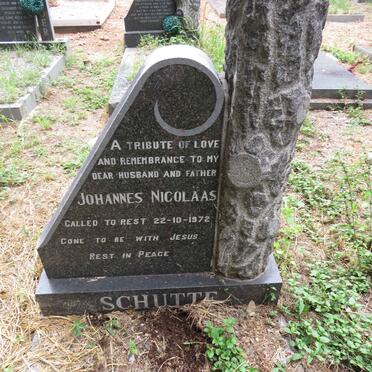 SCHUTTE Johannes Nicolaas -1972