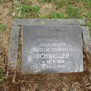 SCHNETLER Wilhelm Cornelius 1880-1970