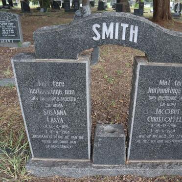 SMITH Jacobus Christoffel 1881-1964 & Susanna Lasya 1891-1964