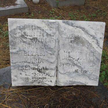 SENEKAL Elzabi Maria 1909-1980