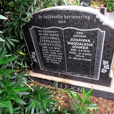 STEYN Johannes Stephanus Christoffel 1905-1971 & Johanna Magdalena JONKER 1906-2003