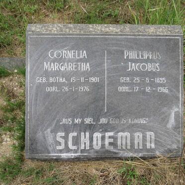 SCHOEMAN Phillippus Jacobus 1895-1966 & Cornelia Margaretha 1901-1976