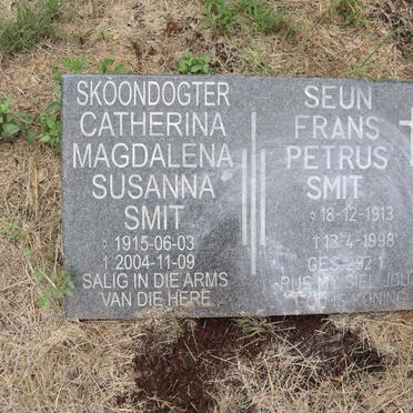 SMIT Frans Petrus 1913-1998 & Catherina Magdalena Susanna 1915-2004