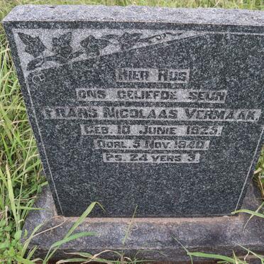 VERMAAK Frans Nicolaas 1925-1940