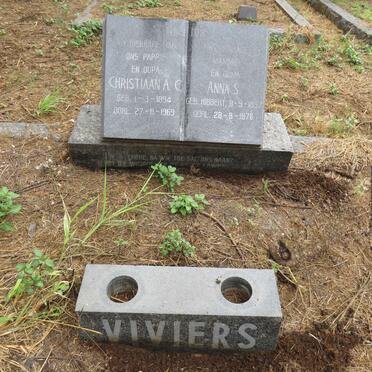 VIVIERS Christiaan A.C. 1894-1969 & Anna S. nee HIBBERT 1897-1978