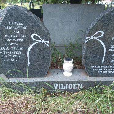 VILJOEN Cecil Willie 1928-1978 & Daliena Petronella 1936-1997