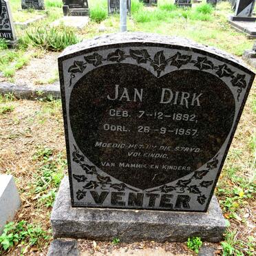 VENTER Jan Dirk 1892-1957