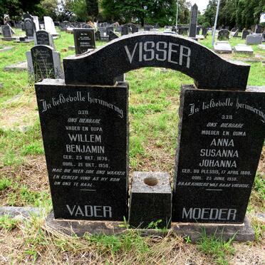 VISSER Willem Benjamin 1876-1958 & Anna Susanna Johanna DU PLESSIS 1880-1958