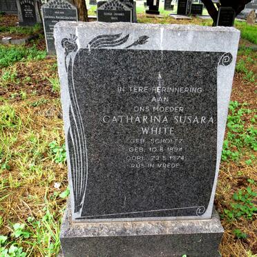 WHITE Catharina Susara nee SCHOLTZ 1894-1974