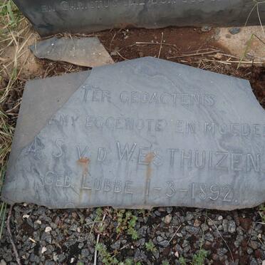 WESTHUIZEN A.S., van der nee LUBBE 1892-1956_1