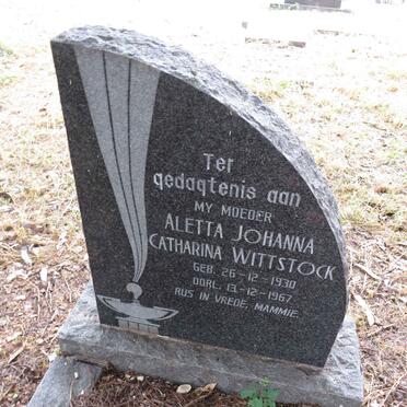 WITTSTOCK Aletta Johanna Catharina 1930-1967